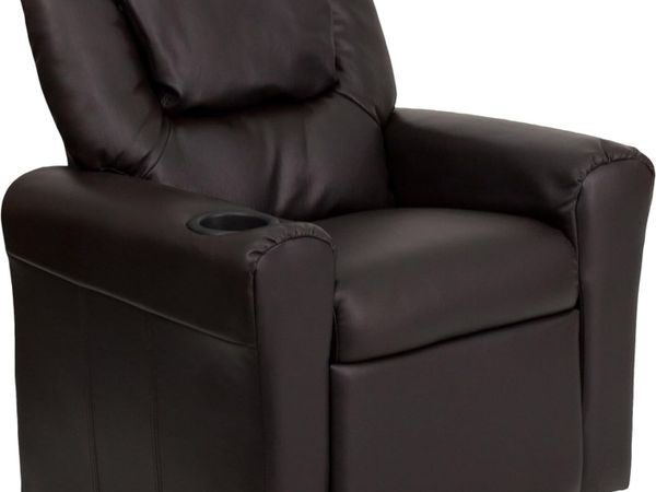 Vana Contemporary Leathersoft Kids Recliner - Main image