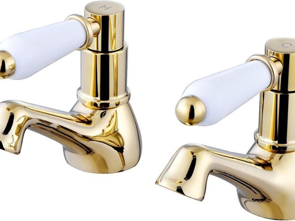 Downton Pillar Taps English Hot Cold - Main image