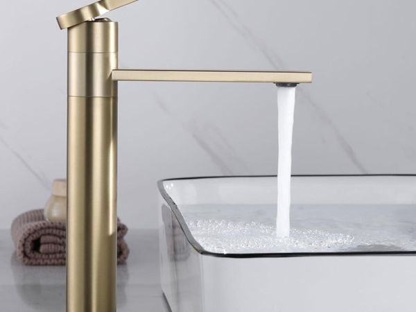 Tall Bathroom Tap 360° Swivel Spout Countertop - Main image