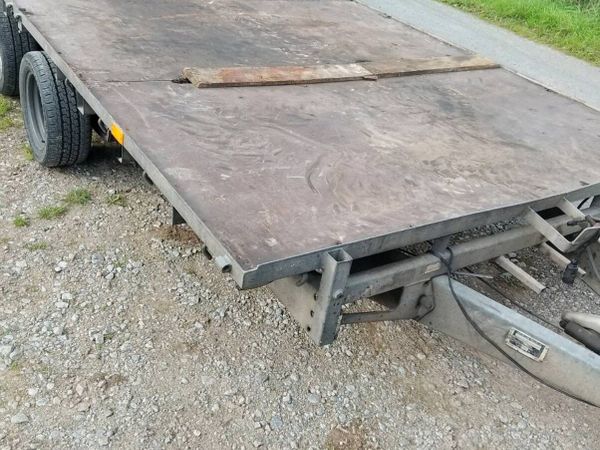 Ifor Williams flat bed trailer twin axle 14'X7'4" - Main image
