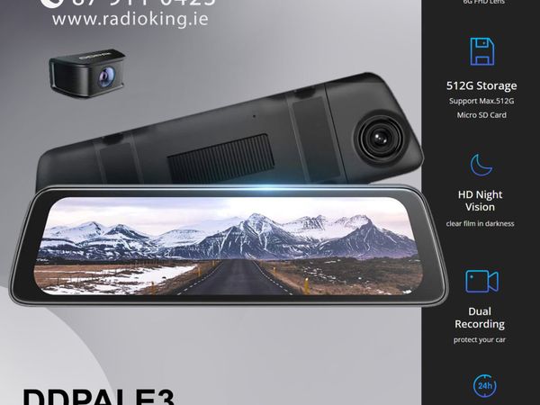 Mirror Dash Cam with Built-in Reverse Camera - Main image
