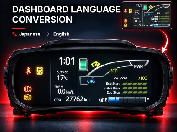 Toyota Aqua Facelift Dashboard Language Conversion - Main image
