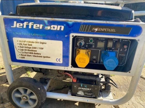 JEFFERSON PETROL GENERATOR 7.9KVA - Main image