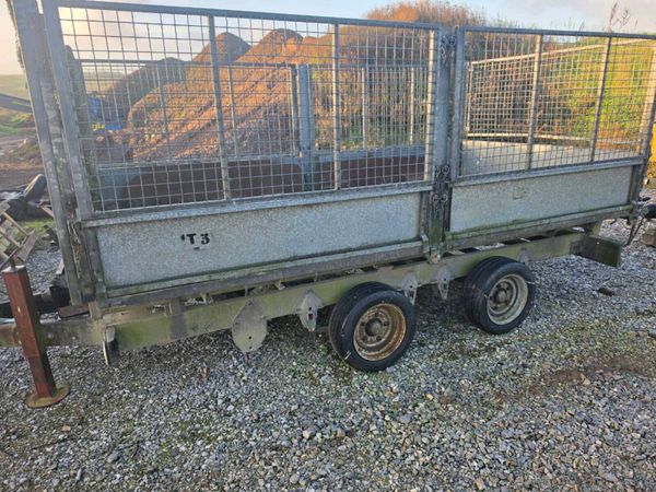 Ifor Williams 12ft tipper high sides. - Main image