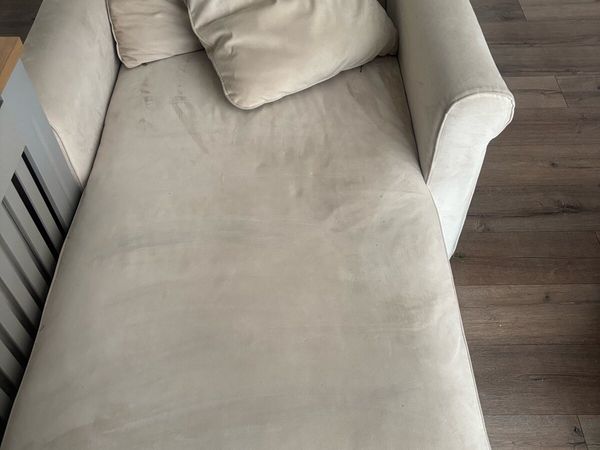 Cream Chaise Lounge / Sofa with Storage - Main image