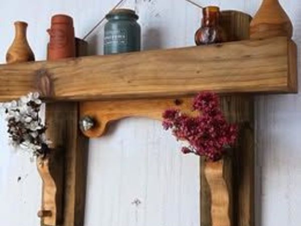 NEW Rustic stove mantle / floating shelf - Main image