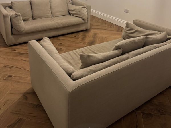 2 x Coach House Beige 3 seater sofas - Free €0.00 - Main image
