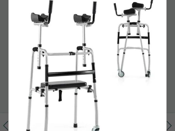 Lightweight Adjustable Folding Rolling Walker with - Main image