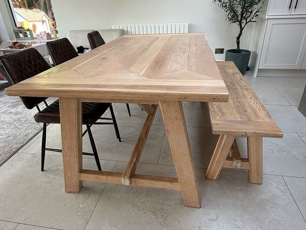 Dining table bench and chairs - Main image