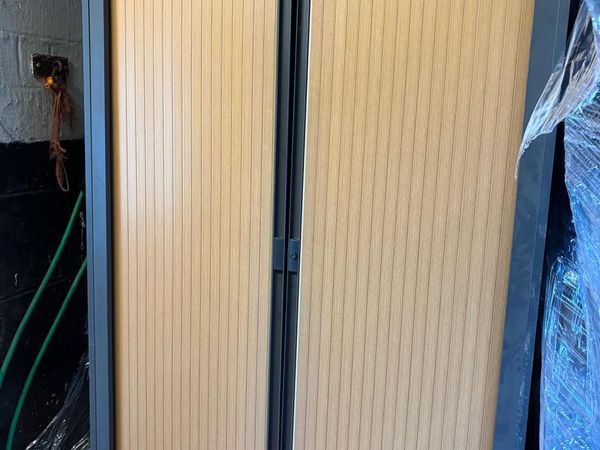 Preowned 1700mm Tambour Cupboards - £125+ VAT - Main image
