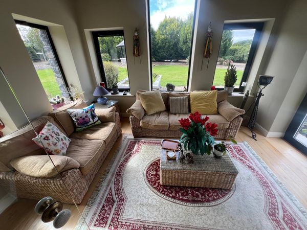 Rattan sofa set conservatory indoor - Main image