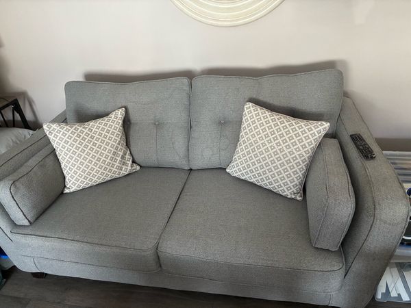 Grey two and three seater couch - Main image