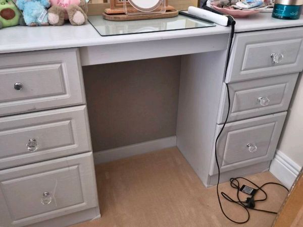 Grey Vanity with Drawers - Main image