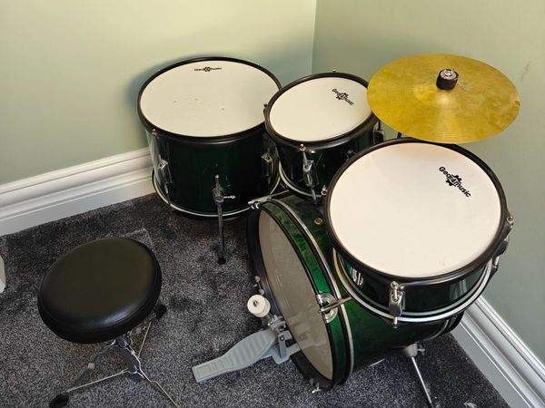 Junior Drum Kit by Gear4music, Green - Main image