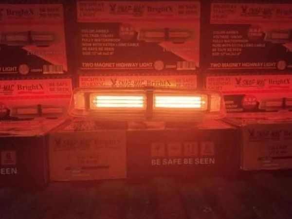 🚨 Brand New Snap-Mac Amber Beacon Light – 12V/24V - Main image