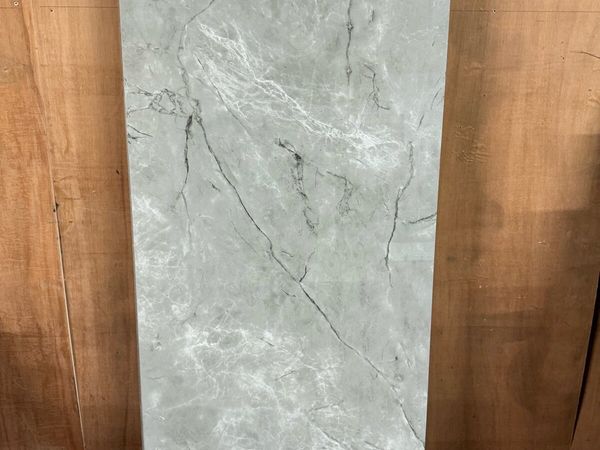 Grey Gloss Tile With Black Vein 60cm x 120cm - Main image