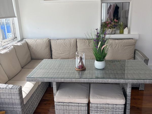 Indoor/outdoor 8 seater rattan set - Main image