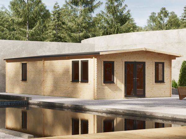 🏡 28x16 COOLA MANOR LOG CABIN – 44mm TIMBER - Main image