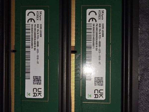 16GB DDR5 RAM Kit 2x8GB 4800MHz – SK Hynix Desktop - Main image