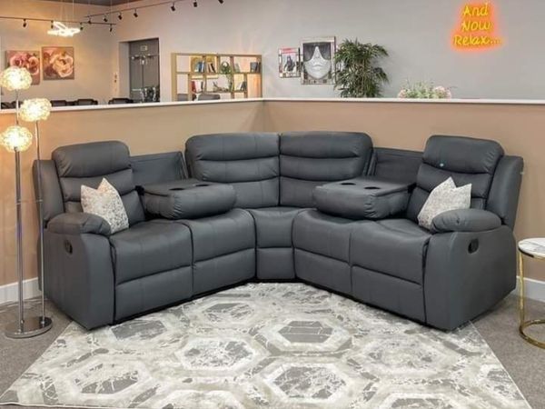 Sorrento Roma Leather Corner Recliner Sofa - Main image