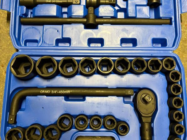 🔥🔧30PC 3/4” DRIVE IMPACT SOCKET SET - Main image