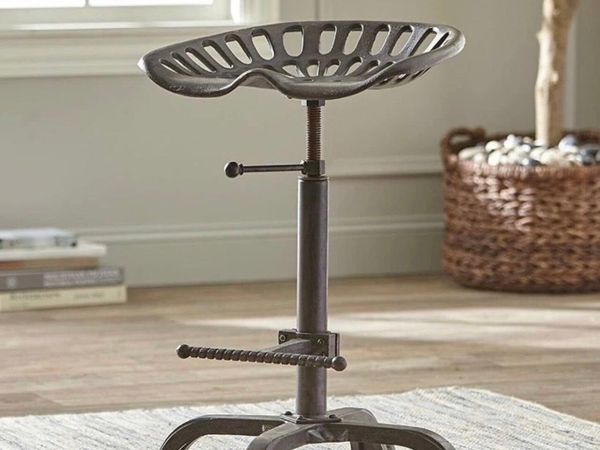 NEW Cast Iron Tractor Kitchen Bar Stool - Main image