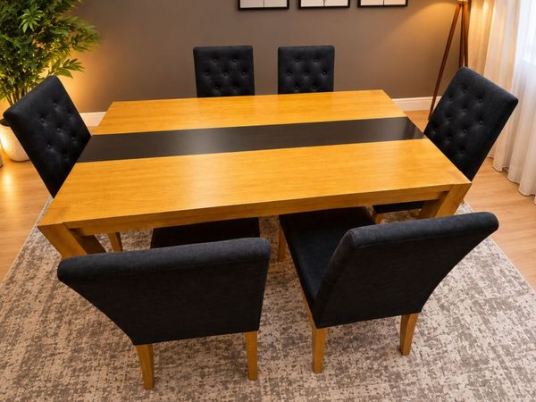 Dining room table with 6 chairs - Main image