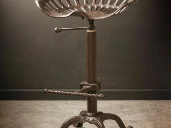 Cast Iron Tractor Style Kitchen Bar Stool NEW - Main image