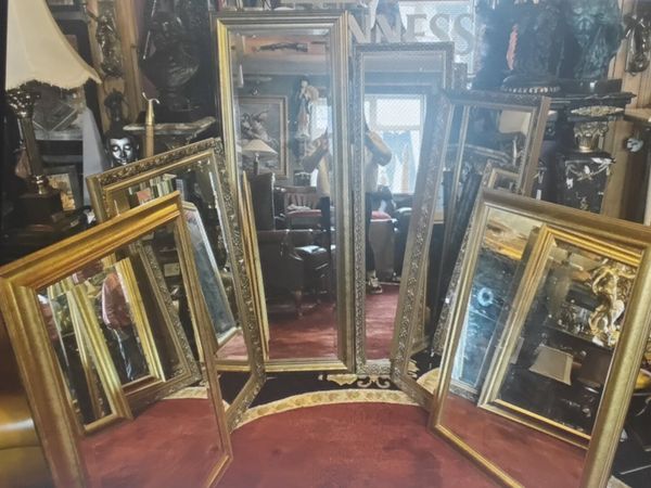 6 antique gold mirrors - Main image