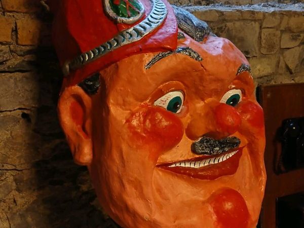 Vintage paper mache carnival parade head - Main image
