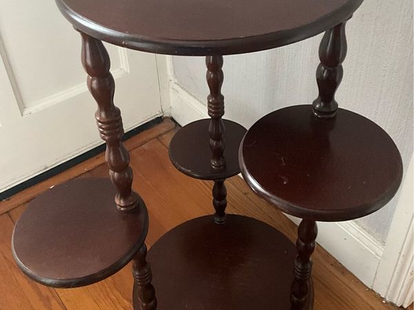 Vinted Tiered Mahogany Plant Stand - Main image