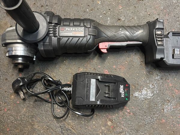 Parkside grinder with charger, no batteries p.m. - Main image