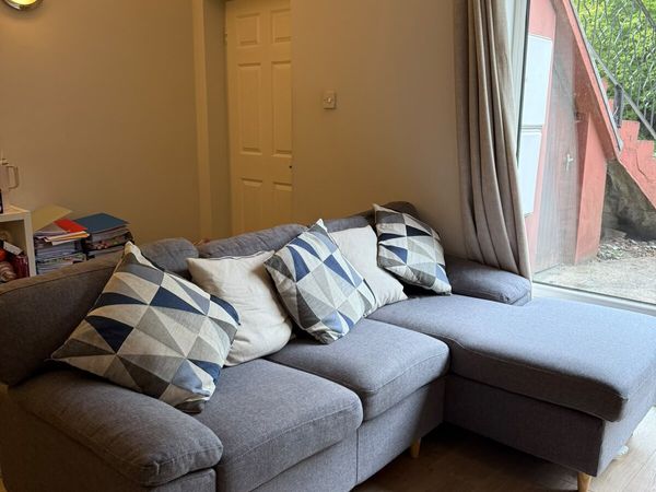 Beautiful corner gray suit cushions included - Main image