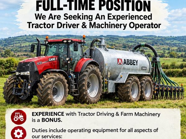 Tractor Driver Required - Main image