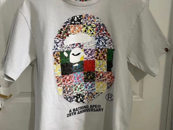 Bathing Ape Men’s Medium White Printed Tee - Main image