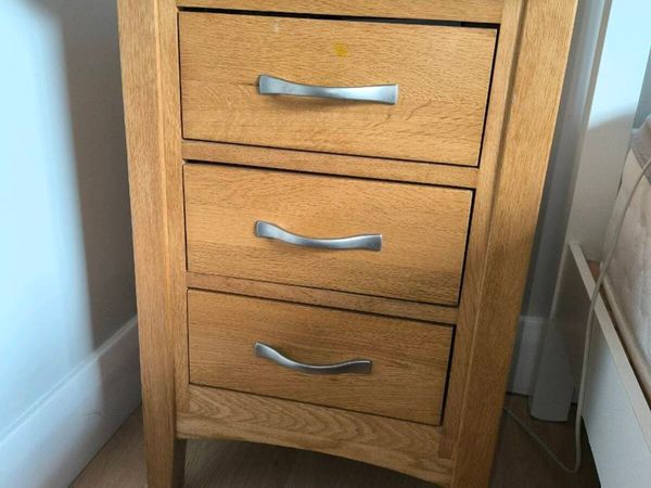 Oak lockers x 2, 3 drawers, solid oak - Main image