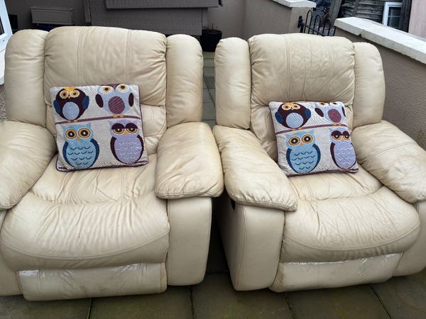 Two Cream Arm Chairs - Main image
