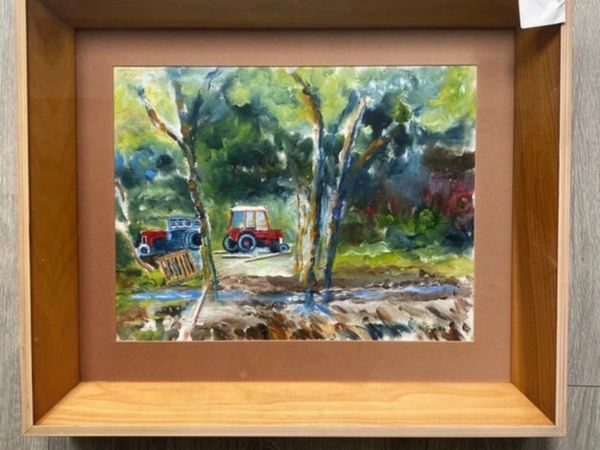 Original oil painting “Farm Yard Maam Bridge’ - Main image