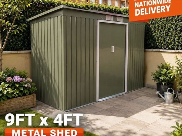 9ft x 4ft Metal Shed Green - Main image