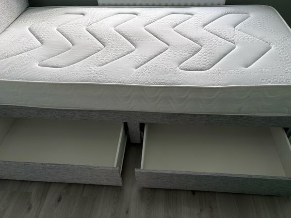 Single Bed with Drawers and Mattress - Main image