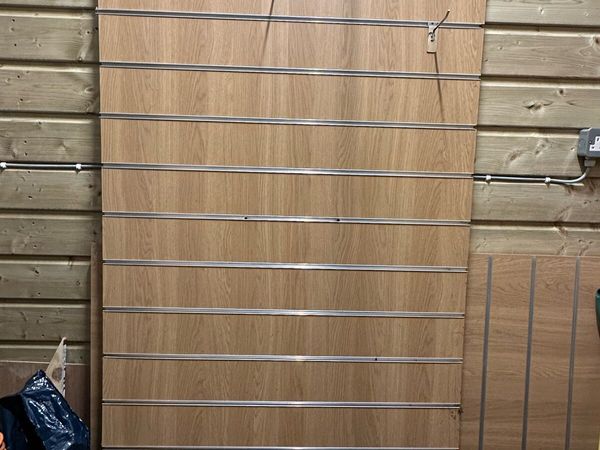 FREE: 2 x Wooden Slatwall Display Panels + Hooks - Main image