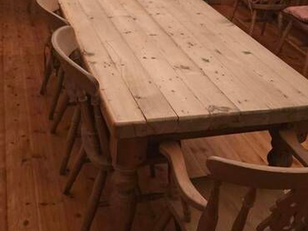 Large Solid Pine Farmhouse Table - Main image