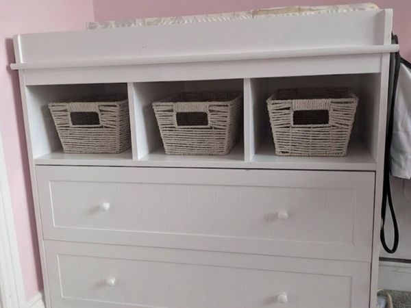 White Baby Changing Unit / Chest of Drawers - Main image