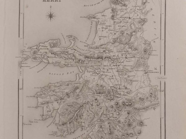 Kerry 1837 Antique Map Including Baronies - Main image
