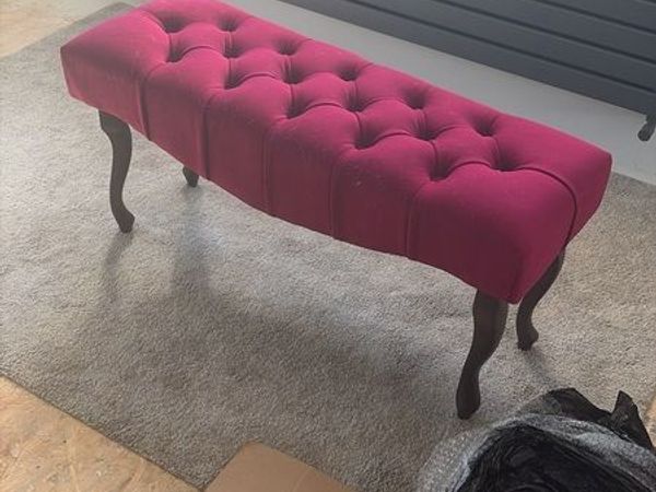 Velvet Tufted Bench - Main image