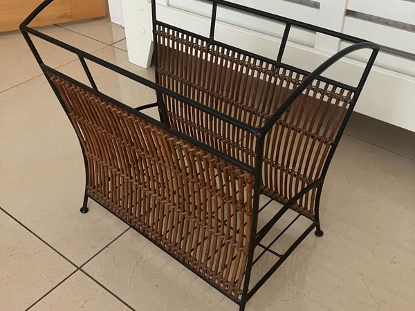 Iron and Bamboo Magazine Rack - Main image