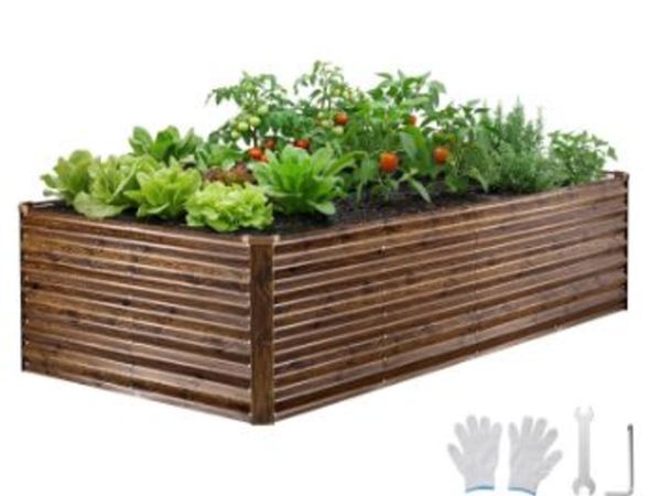 Galvanized Raised Garden Bed, 240 x 120 x 62 cm - Main image