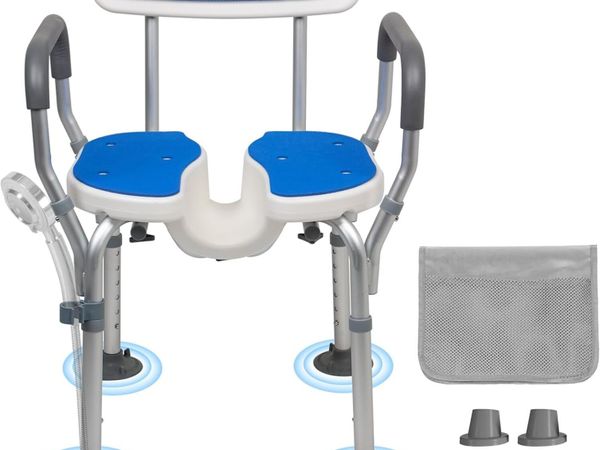 U-Shape Shower Chair with Arms and Back Ergonomic - Main image