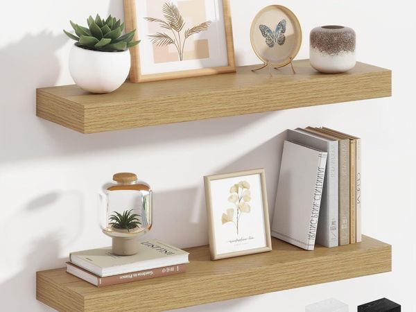 Oak Floating Shelves for Wall Mounted Shelf (Set - Main image