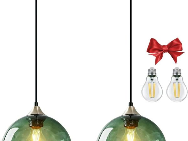 Large Glass Pendant Light for Kitchen Island - Main image